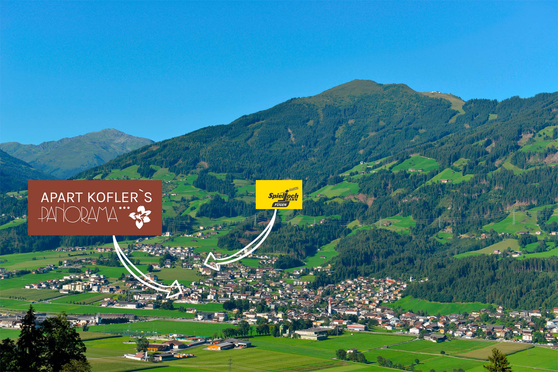 Apart Kofler's Panorama Zillertal map (C) Wörgötter & Friends